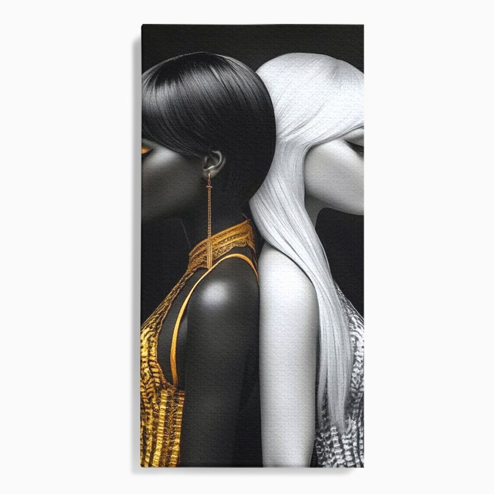 Tablou canvas cu tablou canvas cu doua fete in contrast, fara rama, pe sasiu de lemn